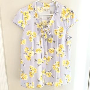 ModCloth Floral Blouse